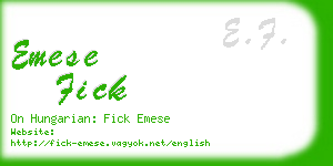emese fick business card